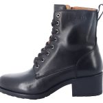 Bottines femme Helstons Elsa cuir marron, chaussures moto