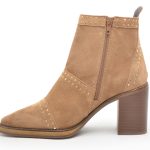 5449 Beige Boots et Bottines à Talons Femme Alpe