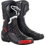 Bottes SMX 6 V2 ALPINESTARS Noir/Rouge MOTO AXXE.FR, Bottes moto