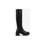 Bottes plateforme à talons bloc, Noir