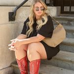 Bottes western rouges pour mollets larges, grandes tailles Etsy France