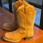 Bottes Ariat country western cuir naturel beige taille 38 neuf : Femme | Equitation 10/04/2025 Sporteed
