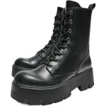Bershka TRACK Bottines à plateau black/noir ZALANDO.FR