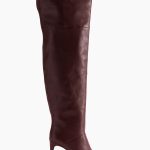 Bottes en cuir de hauteur genou Bordeaux FEMME | H&M FR