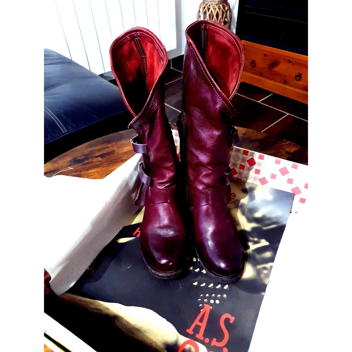bottes-bordeaux-801ajg-1.jpg Airstep / A.S.98 Bottes Bordeaux Chaussures Bottes plates Femme 180,00 € – Image 1