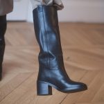 Camarguaise Long Boots Liscio Black – www.annethomas.fr