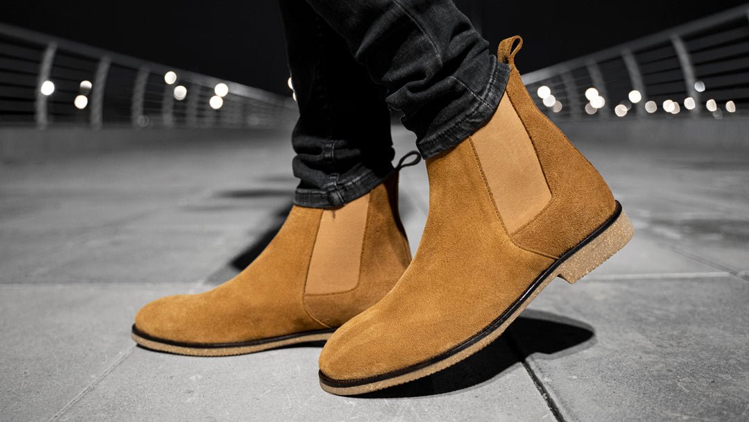 bottes-chelsea-homme-178lgj-1.jpg Chaussures Homme Confort Infinity Leather Bottes Chelsea Hommes Cuir Daim Slip On Cheville Confort Et Style – Image 1