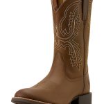 Homme Sport Stratten bottes cowboy à bout large Distressed Brown 42