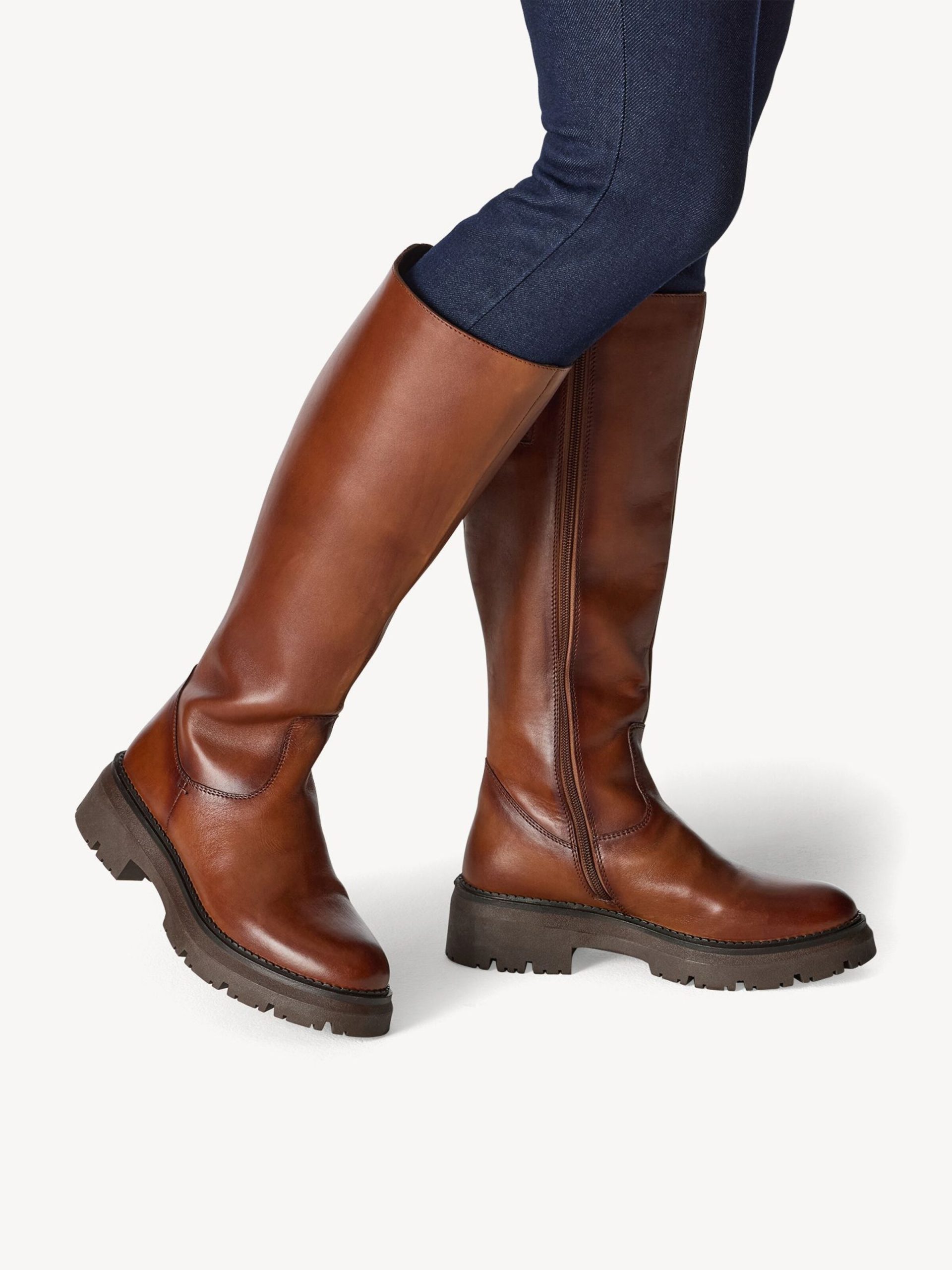 bottes-cuir-marron-431gux-1.jpg Bottes en cuir marron, COGNAC (36) – Image 1