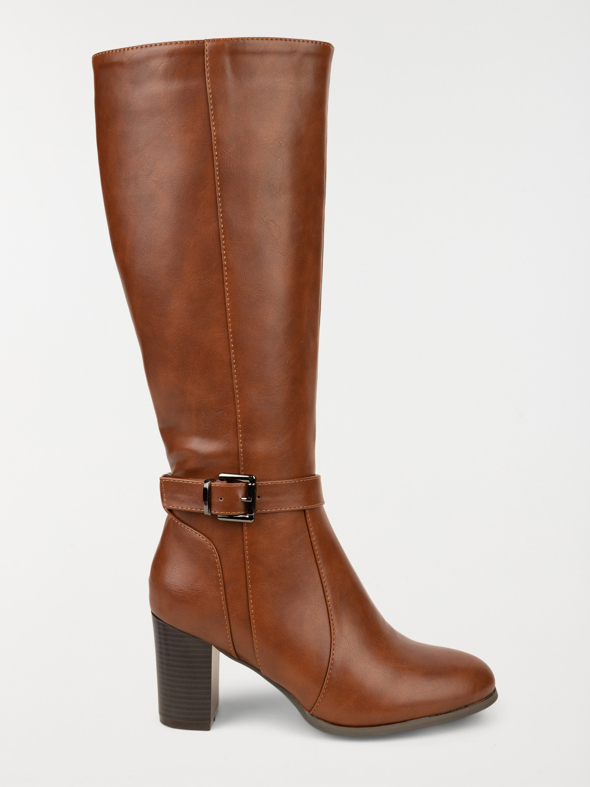 bottes-cuir-marron-femme-160mzk-1.jpg Bottes marrons à talon femme (36 41) – Image 1