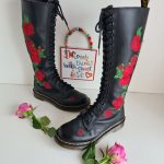 Bottes Dr. Martens Rhonda Floral, grande hauteur genou Vonda Rose (UK4) Etsy France