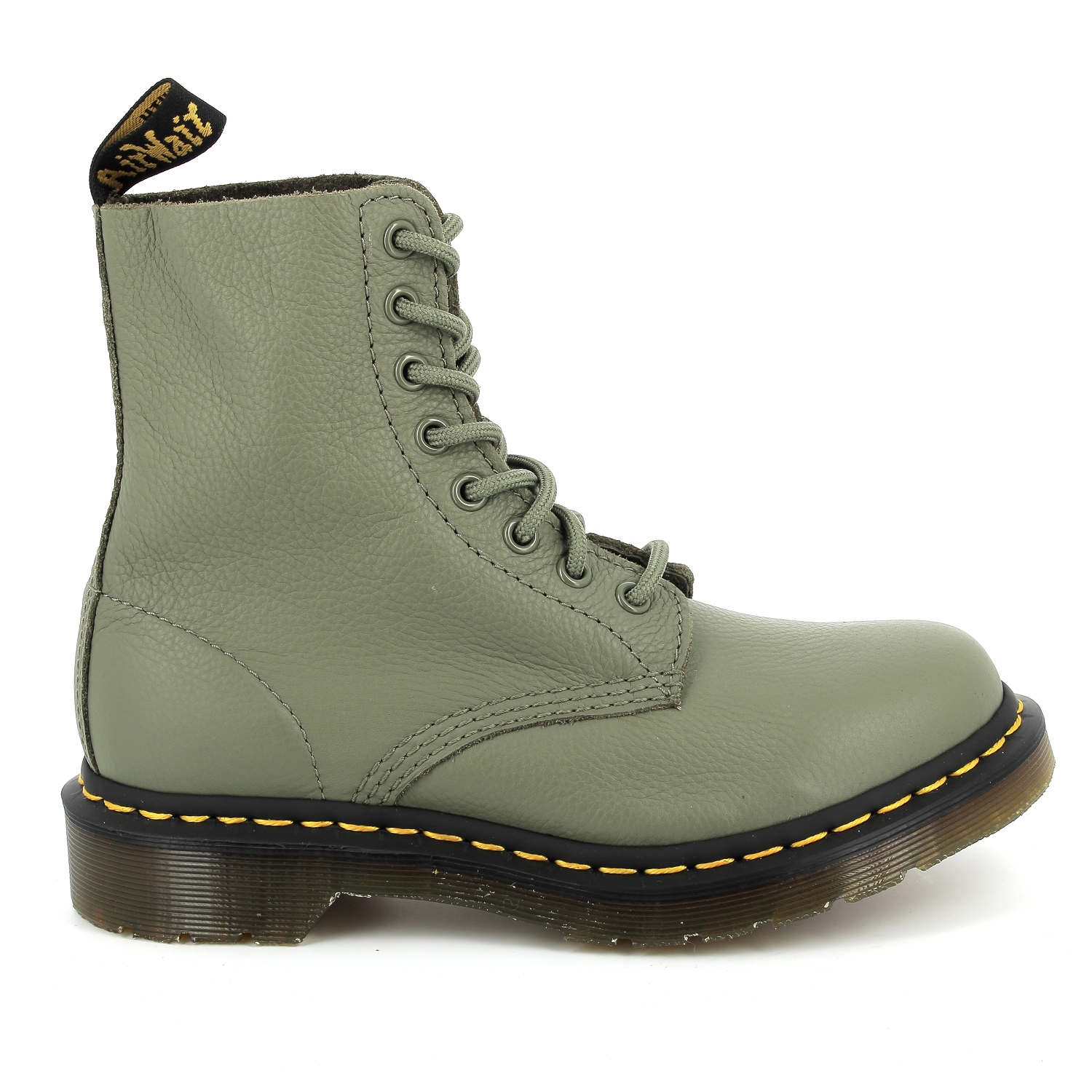 bottes-doc-martens-femme-813ott-1.jpg Carré de la mode | Dr martens femme 1460 vert cuir lisse chaussures – Image 1