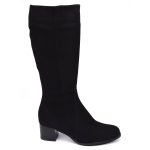 Bottes Daim Noir, Mollet Large, 205450, Piesanto