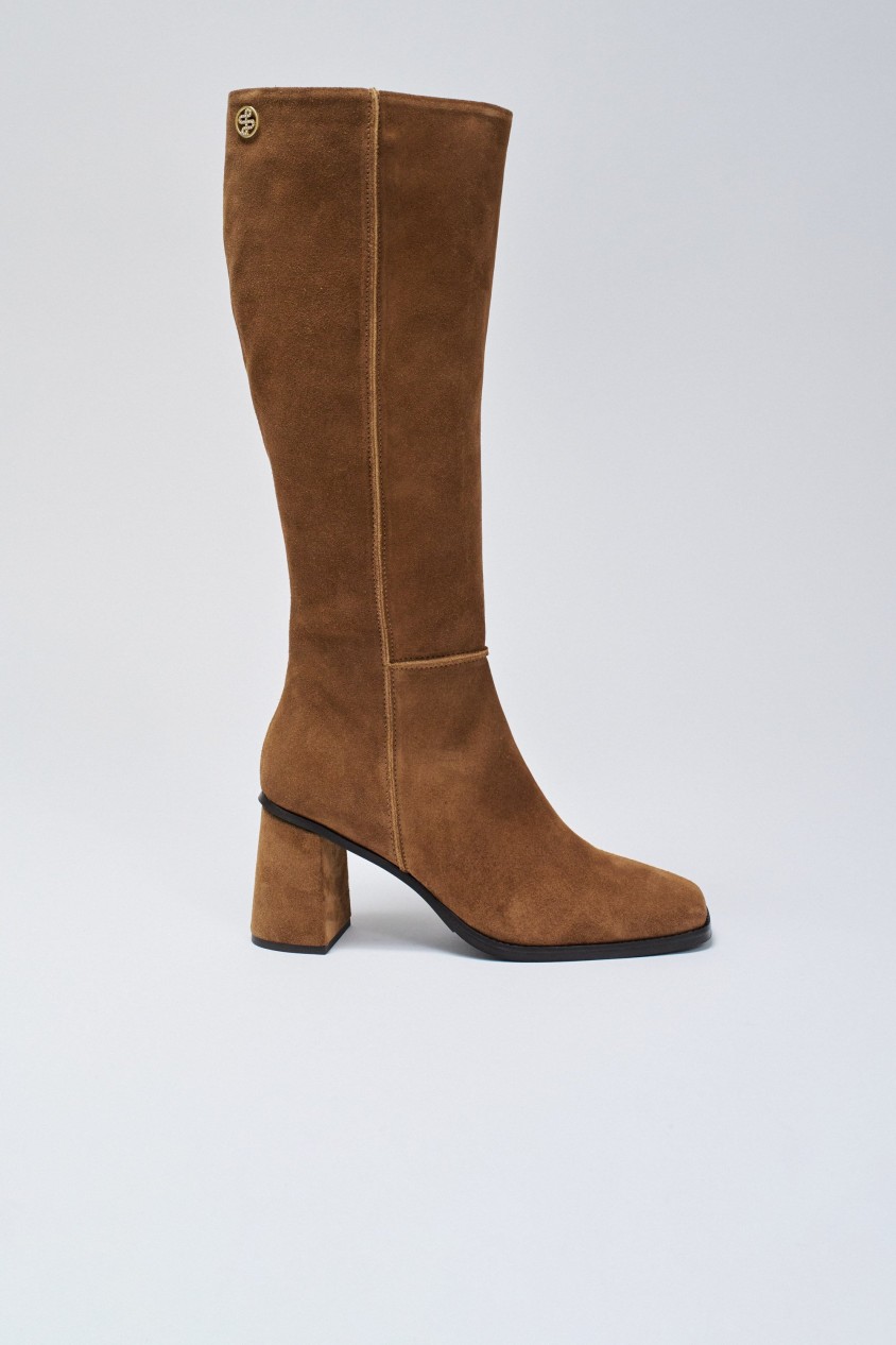 bottes-en-daim-584khz-1.jpg BOTTES HAUTES EN DAIM Beige / 36 – Image 1