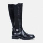 Bottes Femme en cuir noir Women Office Besson shoes.com France