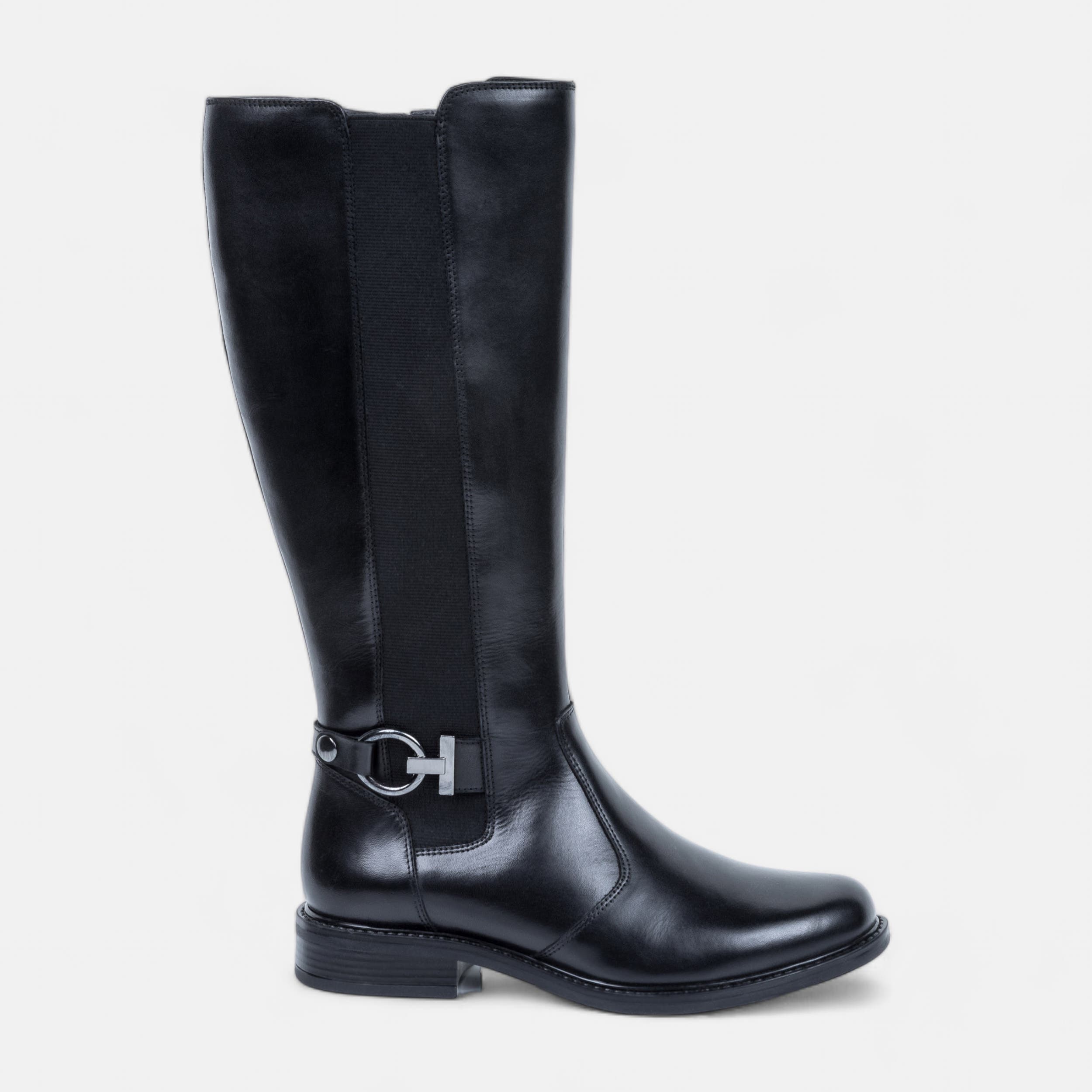 bottes-femme-cuir-noir-241icw-1.jpg Bottes Femme en cuir noir Women Office Besson shoes.com France – Image 1