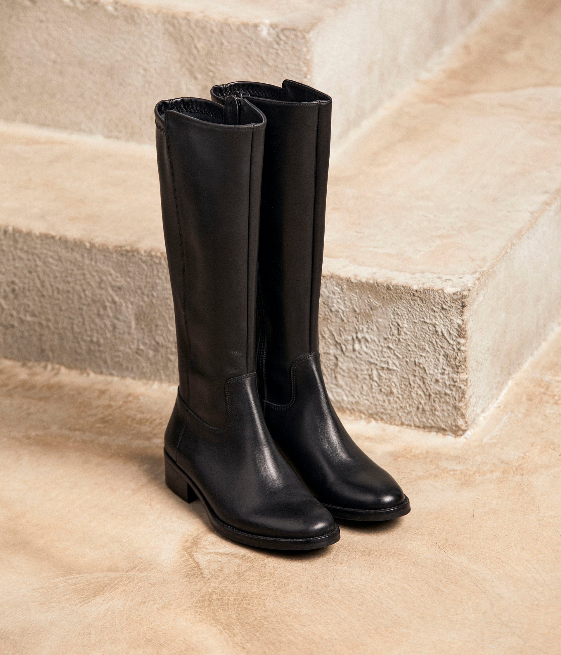 bottes-femme-cuir-noir-585jxn-1.jpg Bottes cavalières cuir Bastiane | Mellow Yellow Femme | Mellow Yellow – Image 1