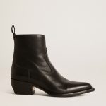 Bottes Debbie pour femme en cuir noir