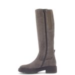 Bottes marron en cuir velours