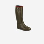 Bottes chasse légères et souples en caoutchouc homme aigle arnay vertes pour les clubs et collectivités | Decathlon Pro