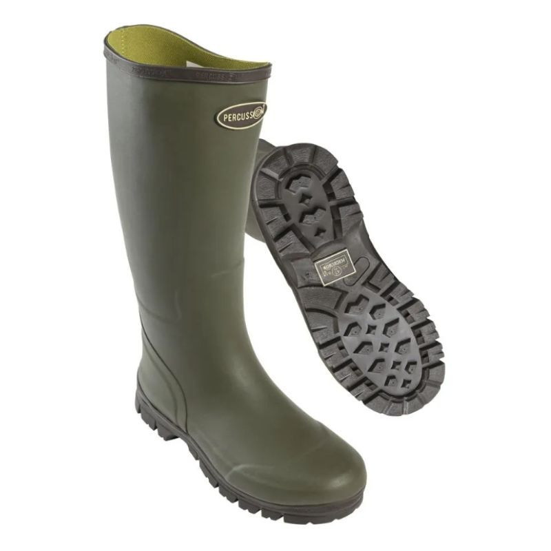 bottes-kaki-967wye-1.jpg Botte en Caoutchouc Marly Jersey Kaki Percusion – Image 1