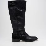 Bottes Laura Vita Noir Talon Plat Jusqu'à 3cm