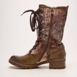Bottes Tissage Satiné Marron Laura Vita Femme 2818774 marron | Modz