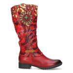 Bottes Femme Laura Vita Cocrailo 63 – Imprimé Floral, Cuir/Textile – Fermeture Zip Et Lacets – Doublure Cuir,
