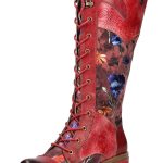 Bottes à lacets Laura Vita en Rouge Cerise, Rouge Foncé | ABOUT YOU