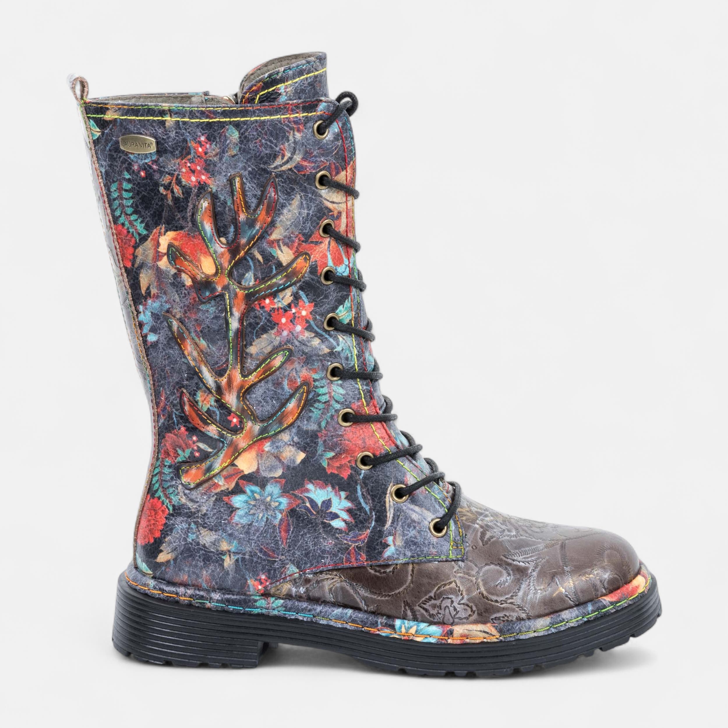 bottes-laura-vita-946gev-1.jpg Bottes Femme en cuir gris – Image 1