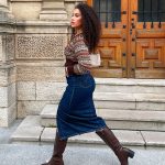 Bottes femme marron à talon moyen avec élastique et sangle décorative élégance