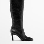 Bottes à talon et tige élastique · Noir · Bottes Et Bottines | Massimo Dutti