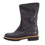 Botte mi mollet intemporelle en cuir noir Fratelli Rosana Scarpe