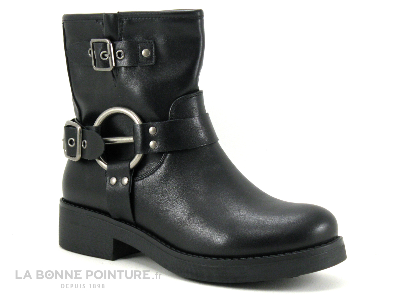 bottes-motardes-femme-167ocy-1.jpg Achat chaussures Les Filles du Sud Femme Boots, vente Les Filles du Sud Q1160 black Bottine motarde noire Femme – Image 1