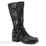 Achat chaussures Les Filles du Sud Femme Botte, vente Les Filles du Sud H69561 6 Black Botte motarde femme Bout carre
