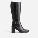 Botte noire en cuir à talon Eram Femme | ERAM