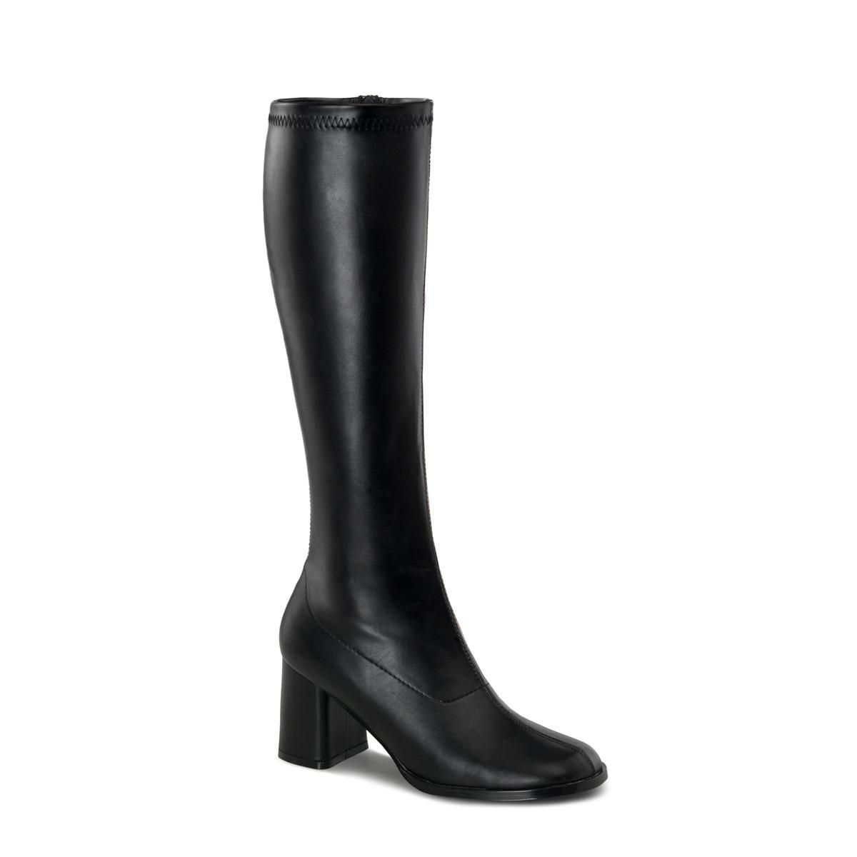 bottes-noires-talons-744jce-1.jpg Botte noire mat moulante en stretch pour femme talon carré grande taille du 35 au 46 – Image 1