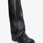Bottes plates à revers Noir