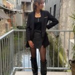 Bottes femme pointues – Noires tendance à talon 8,5 cm
