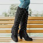 Knee High Bottes Femme Talon Aiguille Bottines Pointues Chaussure Femme Talon Aiguille Bottes Pointues Hauteur Mi