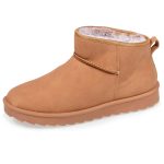 Bottines basses Femme imitation fourrure Camel Isotoner