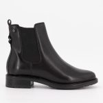Bottines basses noires avec élastique cuir Femme KEYS à prix dégriffé