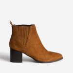Chelsea boots TEXTO camel en cuir velours Eram Femme | ERAM