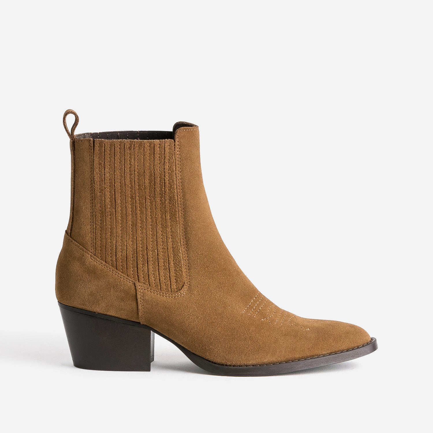 bottines-daim-camel-629gbi-1.jpg Chelsea Boots Femme Bottine Daim Camel Chelsea Boots Bottines Talon Daim Camel Chelsea Boots Boots Femme – Image 1