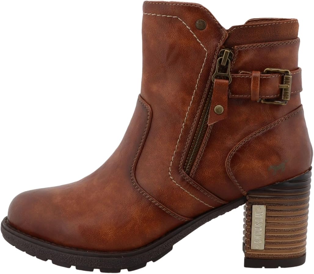 bottines-femme-mustang-243xdc-1.jpg MUSTANG Bottines Femme 15M0182003, Pointure:37 EU, La Couleur:Marron : Amazon.fr: Mode – Image 1