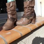 BOTTINES MUSTANG T 36 MARRON GRIS CUIR – Luckyfind