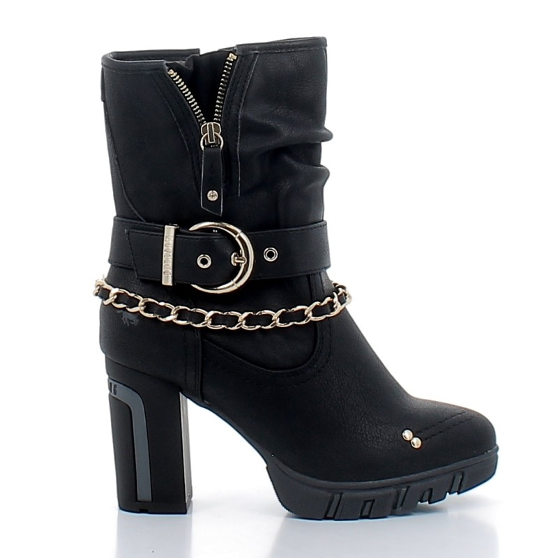 bottines-femme-mustang-377bmf-1.jpg MUSTANG bottillons à talons hauts larges avec plateformes épaisses à l'avant pour femme 1363505 – Image 1