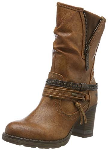 bottines-femme-mustang-711smd-1.jpg Bottines Femme Mustang 1293 501 – Lacets, Cuir Synthétique, Doublure Textile, Fermeture éclair – Style Structuré Tendance – Image 1