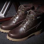 Boots Hiver Cuir Homme Vintage avec Intérieur Fourrure