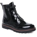 Bottines à lacets Tamaris pour Femme 25261 Black Patent TROIS PAR 3